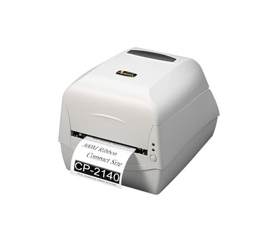 The compact CP-2140 desktop printer in white color