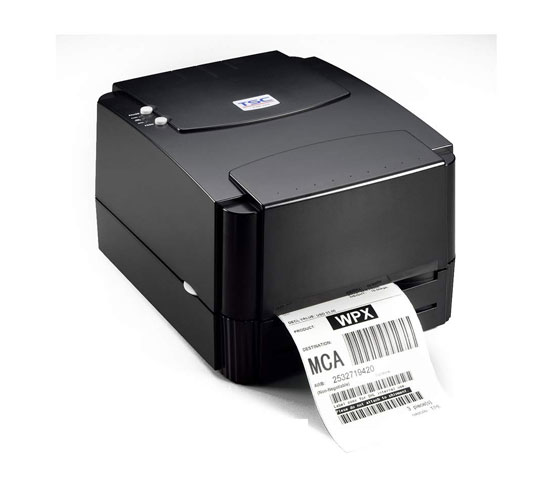 TSC TTP 244  Desktop Thermal Transfer Barcode Printer In black color