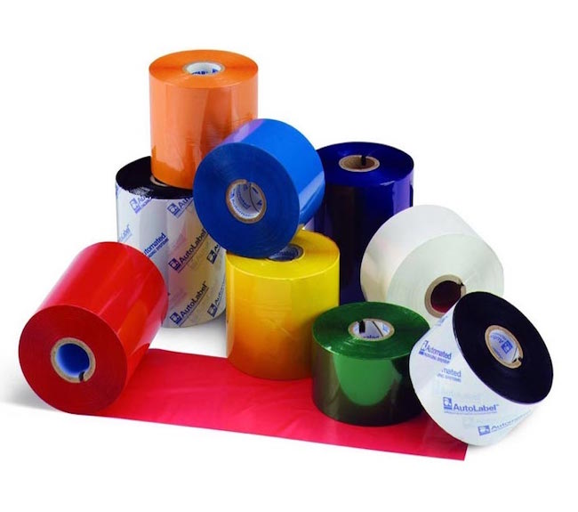 Bundles of different colored wax ribbons